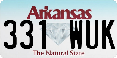 AR license plate 331WUK
