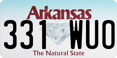 AR license plate 331WUO