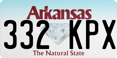 AR license plate 332KPX