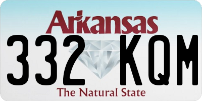 AR license plate 332KQM