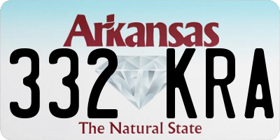 AR license plate 332KRA