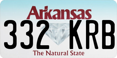 AR license plate 332KRB