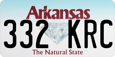 AR license plate 332KRC