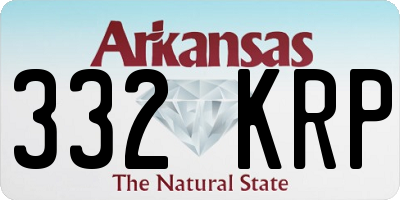 AR license plate 332KRP