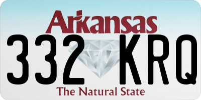 AR license plate 332KRQ