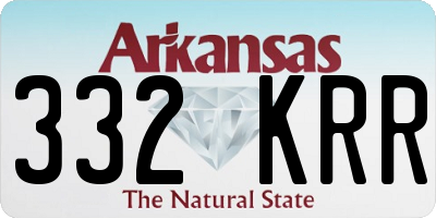 AR license plate 332KRR