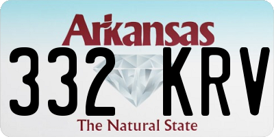 AR license plate 332KRV