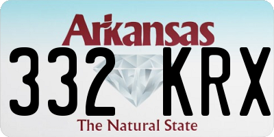 AR license plate 332KRX