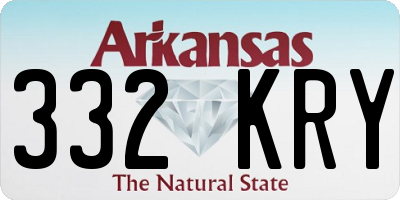 AR license plate 332KRY