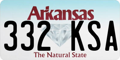 AR license plate 332KSA