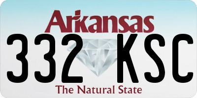 AR license plate 332KSC