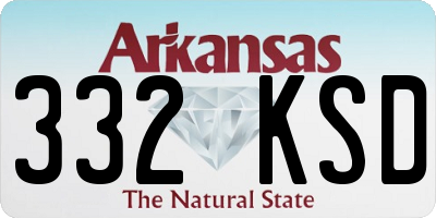 AR license plate 332KSD