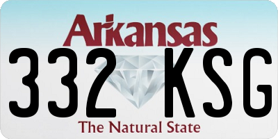 AR license plate 332KSG
