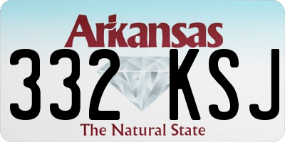 AR license plate 332KSJ