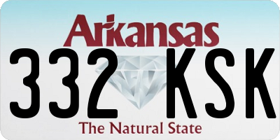 AR license plate 332KSK