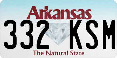 AR license plate 332KSM