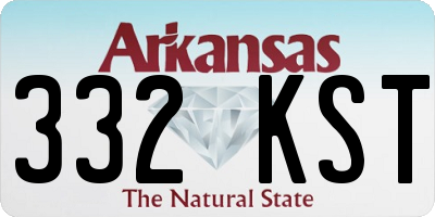AR license plate 332KST