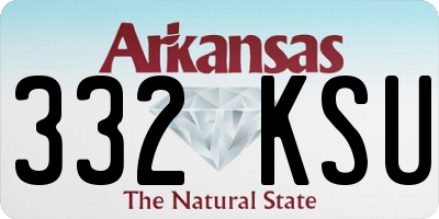AR license plate 332KSU
