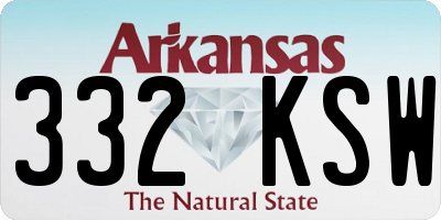 AR license plate 332KSW