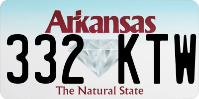 AR license plate 332KTW