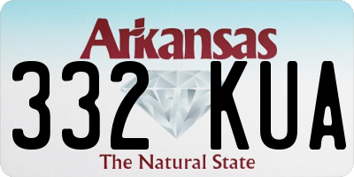 AR license plate 332KUA