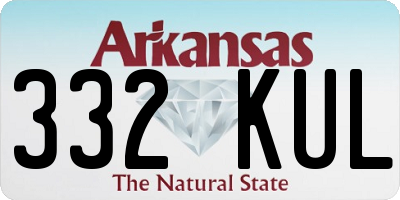 AR license plate 332KUL