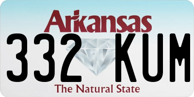 AR license plate 332KUM