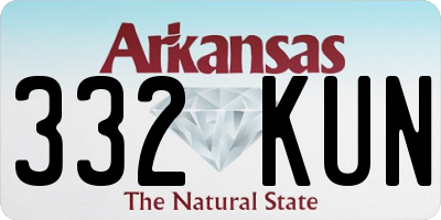 AR license plate 332KUN