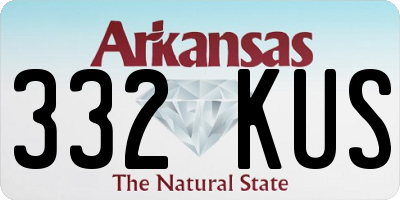 AR license plate 332KUS