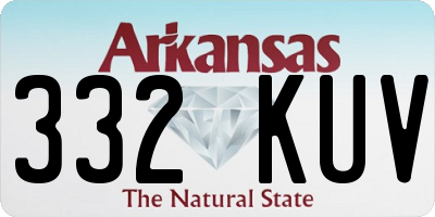 AR license plate 332KUV