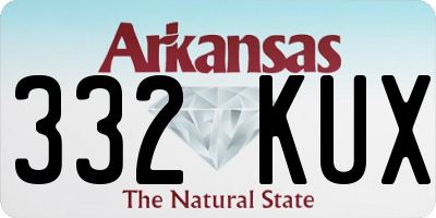 AR license plate 332KUX