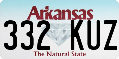 AR license plate 332KUZ