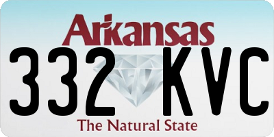 AR license plate 332KVC