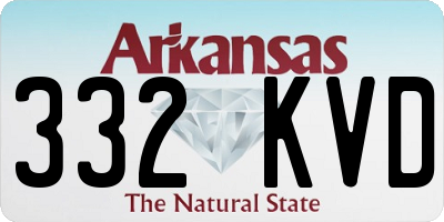 AR license plate 332KVD