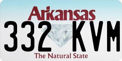 AR license plate 332KVM