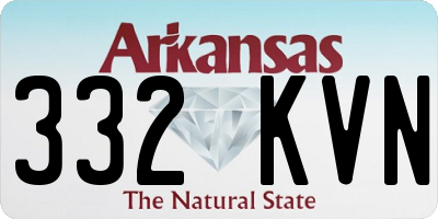 AR license plate 332KVN