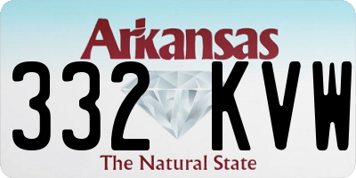 AR license plate 332KVW