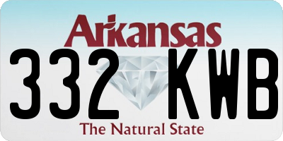 AR license plate 332KWB