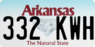 AR license plate 332KWH