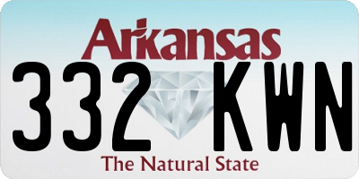 AR license plate 332KWN