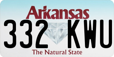 AR license plate 332KWU