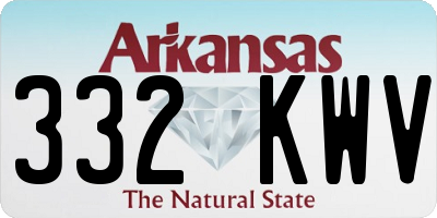 AR license plate 332KWV