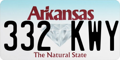 AR license plate 332KWY