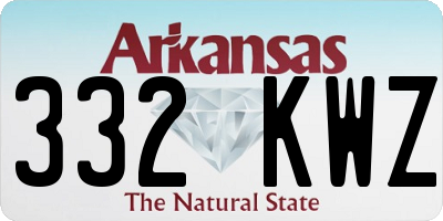 AR license plate 332KWZ