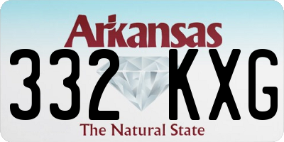 AR license plate 332KXG