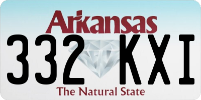 AR license plate 332KXI