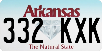 AR license plate 332KXK