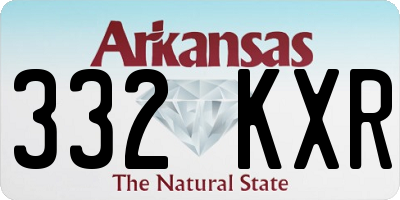 AR license plate 332KXR