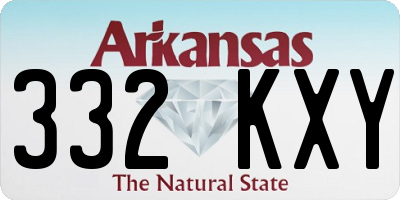 AR license plate 332KXY