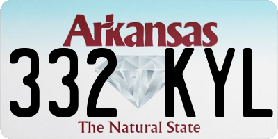 AR license plate 332KYL
